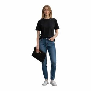 Vintage 60’s Ruth Saltz Black Leather Mod Clutch Purse Bag